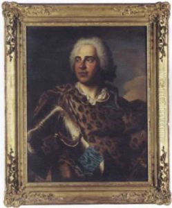 Portrait D'homme En Armure by Jean Marc Nattier