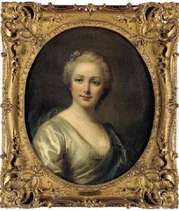 Portrait Of A Lady (antoinette Rioult D'quilly?) In A White Dress, With Flowers In Her Hair
