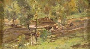 Campagna Con Armenti by Nicola Biondi