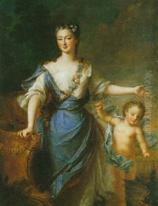 Portrait D'une Fille De Louis Xv En Ceres by Jean Marc Nattier