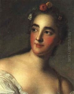 Bildnis Der Marquise De Vintimille Als Aurora, Mit Rosen Im Haar