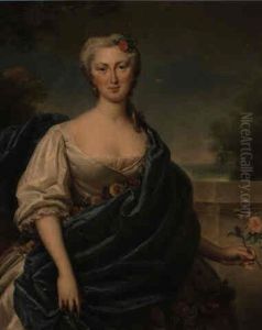 Retrato De Maria Teresa Felicidad De Este, Duquesa De Penthievre by Jean Marc Nattier