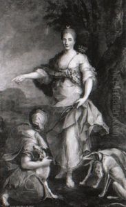 Portrait Presume De Madame Du Barry by Jean Marc Nattier