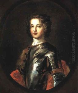 Portrait Of A Young Nobleman, Said To Be Louis Xv by Jean Marc Nattier