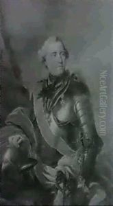 Portrait Of A Marshal Of France, In Armour And Wearing The Order Of The Saint-esprit by Jean Marc Nattier