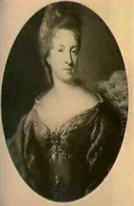 A Portrait Of Louise De Bourbon by Jean Marc Nattier