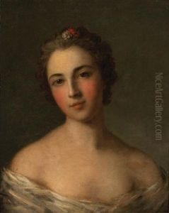 Portrait Of Countess Helene Beaurepaire by Jean-Frederic-Marc Nattier