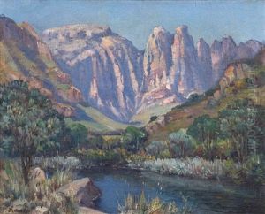 Mountain Landscape by Pieter Hugo Naude