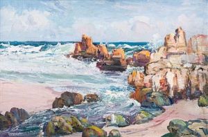 Palmiet River And Sea by Pieter Hugo Naude