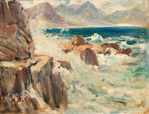 Rocky Coastline by Pieter Hugo Naude