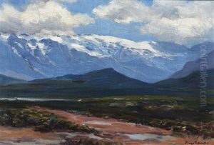 Snow On The Worcester Mountains, Cape by Pieter Hugo Naude