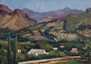 Franschhoek From La Cotte by Pieter Hugo Naude