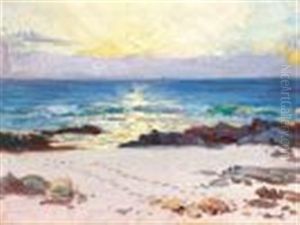 Seascape At Sunset by Pieter Hugo Naude