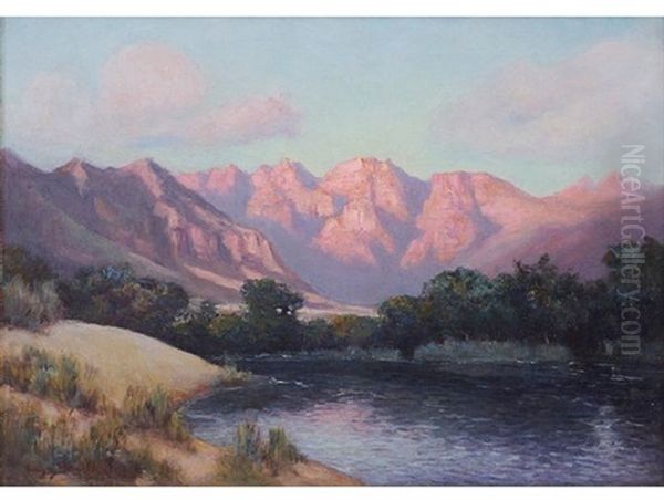 Breede River, Worcester Mountains Beyond - view 1