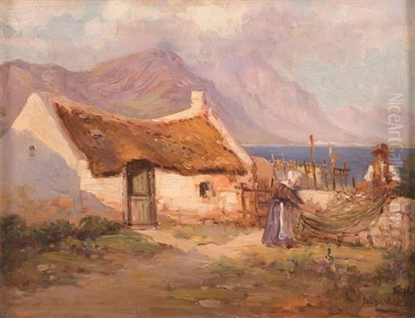 Preparing The Nets, Old Harbour Hermanus - view 1