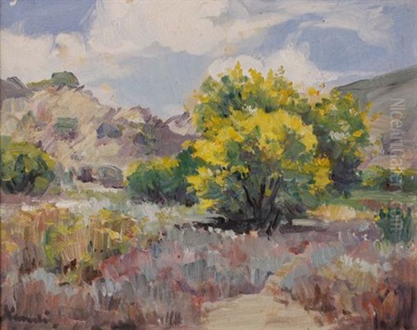 Landscape With Flowering Acacia - view 1
