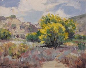 Landscape With Flowering Acacia by Pieter Hugo Naude