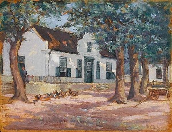 Chickens By A Cape Dutch Farmhouse - view 1