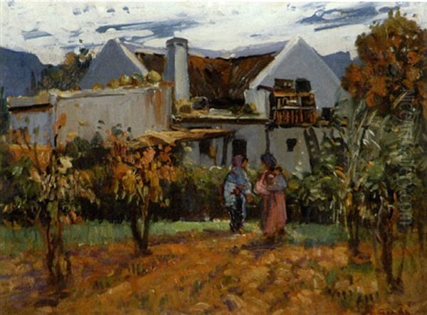 Cape Homestead With Figures In The Foreground - view 1