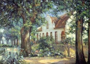 A Cape Dutch Farmhouse Amidst Trees