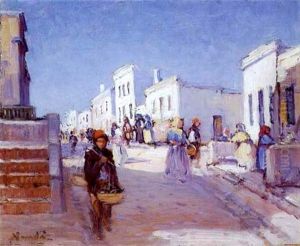 Bo-kaap Street Scene by Pieter Hugo Naude