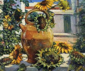 Still Life With Sunflowers In An Earthenware Jug
