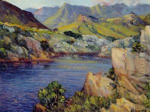 A River Landscape, Cape by Pieter Hugo Naude
