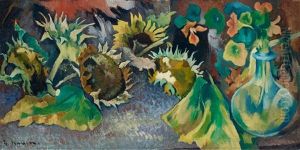 Sonnenblumen Mit Welker Kresse