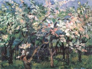 Bluhende Obstbaume by Heinrich Nauen