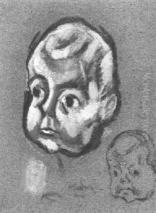 Kopfstudien Joachim Nauen by Heinrich Nauen