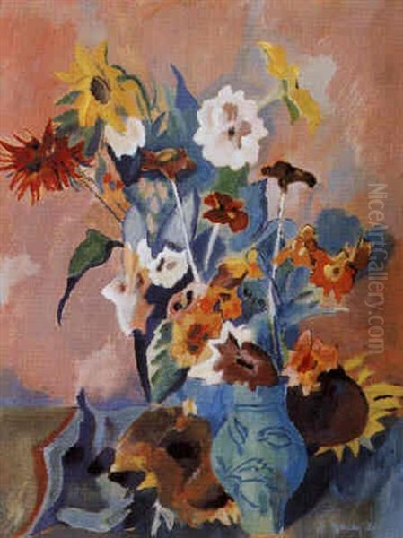 Sommerblumen In Westerwalder Krug - view 1