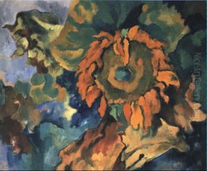 Welkende Sonnenblumen by Heinrich Nauen