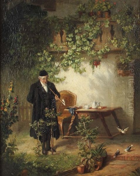Pfeifenraucher Im Garten - view 1
