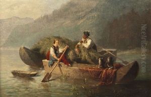 Begegnung Auf Dem See by Carl Naumann