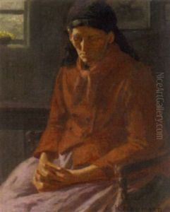 Portrat Einer Bauerin by Carl Naumann