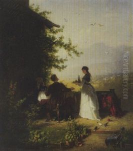 Eine Partie Schach by Carl Naumann
