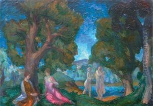 Paysage Avec Les Baigneuses
