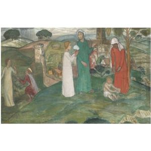 Figures In A Landscape by Pavel Semyonovich Naumov