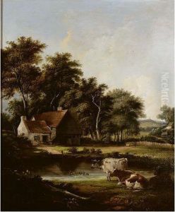 Wooded Landscape With Cattle Wooded Landscape With Cattle