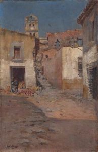 Vista De Un Pueblo by Jose Navarro Llorens