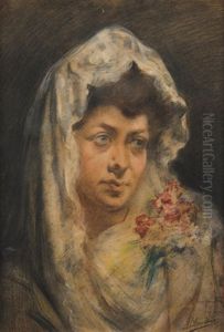 Mujer Con Mantilla (retrato De Amparo Tamarit)