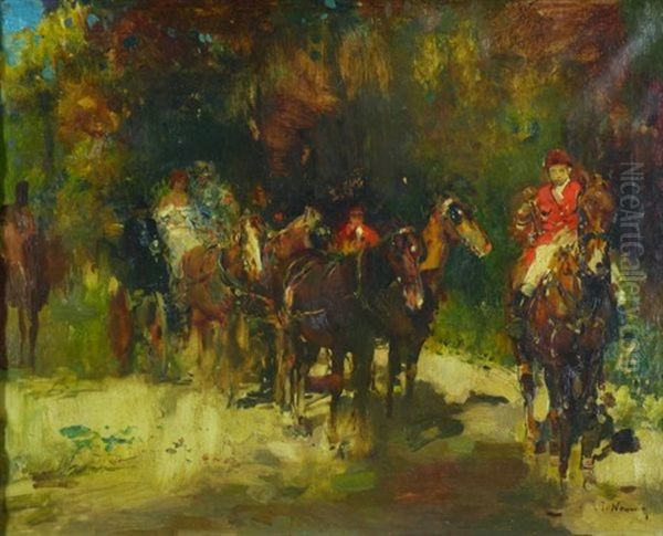 Escena Con Carro De Caballos - view 1