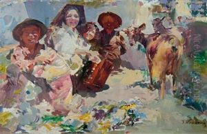 Gitanillos - Gypsies by Jose Navarro Llorens
