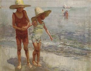 Young Playmates On The Beach
