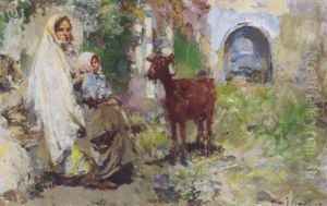 A Peasant Family by Jose Navarro Llorens