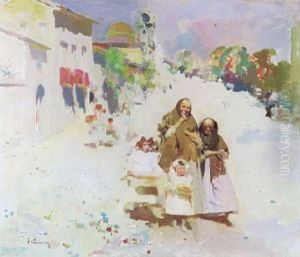 A La Procesion by Jose Navarro Llorens