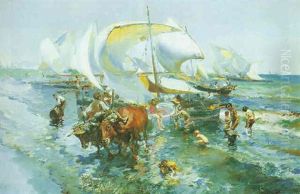 Unloading The Catch by Jose Navarro Llorens
