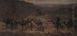 Caravana De Camellos by Jose Navarro Llorens