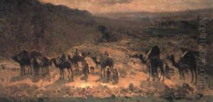 Caravana De Camellos by Jose Navarro Llorens