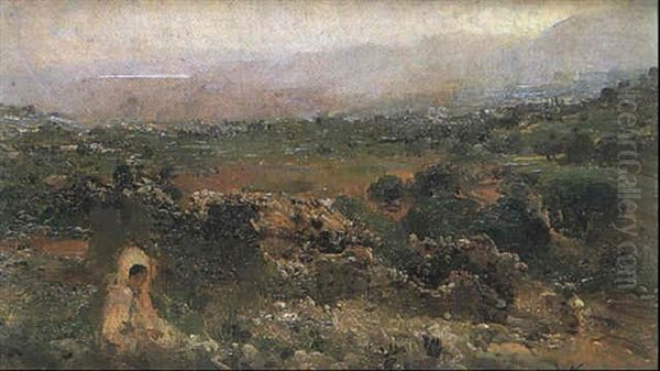 Paisaje Con Pastorcita - view 1